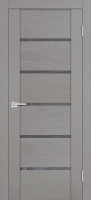Межкомнатная дверь Profilo Porte экошпон PST-7, остекленная, серый ясень, лакобель серый