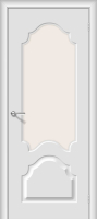 Межкомнатная дверь ПВХ Скинни-33, остеклённая, белый