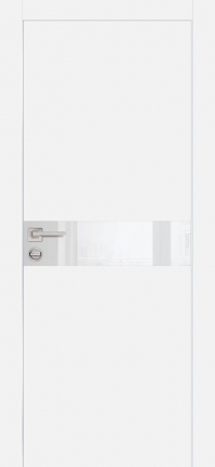 Межкомнатная дверь Profilo Porte экошпон PX-13, остекленная, дуб скай белый, лакобель белоснежный
