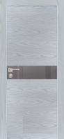 Межкомнатная дверь Profilo Porte экошпон PX-13, остекленная, дуб скай серый, лакобель серый