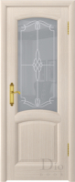 Межкомнатная дверь шпонированная DioDoor Ровере, остеклённая, беленый дуб