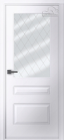 Межкомнатная дверь Belwooddoors эмаль Роялти, остеклённая, белая
