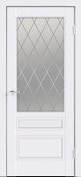 Межкомнатная дверь SCANDI 3V, остеклённая, эмаль белая