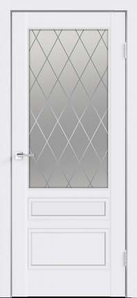 Межкомнатная дверь Velldoris SCANDI 3V, остеклённая, эмаль белая