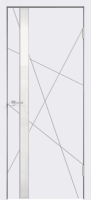 Межкомнатная дверь SCANDI S Z1, остеклённая, эмаль белая RAL-9003