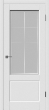 Межкомнатная дверь эмаль VFD Шеффилд, остеклённая, Polar белый