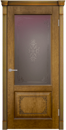 Дверь межкомнатная шпонированная Легенда ШЕРВУД 3D, остеклённая, орех натуральный-2
