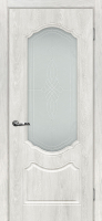 Межкомнатная дверь Сиена-2, остекленная, дуб жемчужный