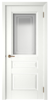 Межкомнатная дверь эмаль Luxor Скин-1, остеклённая, белый