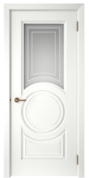 Межкомнатная дверь Скин-5, остеклённая, белый