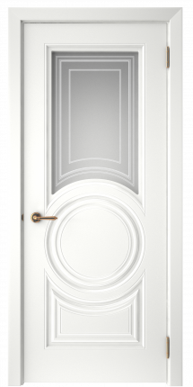 Межкомнатная дверь эмаль Luxor Скин-5, остеклённая, белый