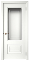 Межкомнатная дверь Скин-6, остеклённая, белый