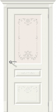 Межкомнатная дверь эмаль Скинни-15.1 Art, остеклённая, Whitey белый
