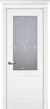 Межкомнатная дверь эмаль Текона СМАЛЬТА 15, остеклённая, белый