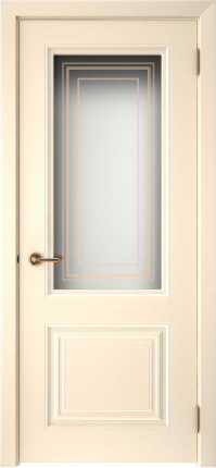 Межкомнатная дверь эмаль Текона СМАЛЬТА-42, остекленная, ваниль