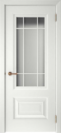 Межкомнатная дверь СМАЛЬТА-46, остекленная, белый