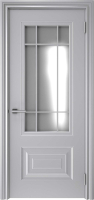 Межкомнатная дверь эмаль Текона СМАЛЬТА-46, остекленная, серая ral 7036