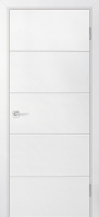 Межкомнатная дверь эмаль Текона Смальта line 03U, глухая, Ral 9003 белый