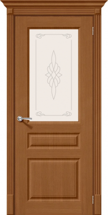 Межкомнатная дверь Статус-15, остеклённая, орех