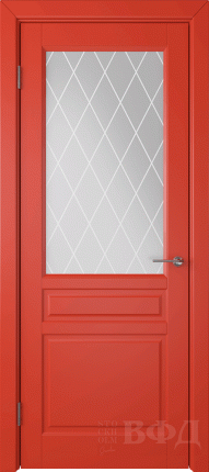 Межкомнатная дверь VFD Стокгольм, остеклённая красный
