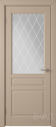 Межкомнатная дверь VFD Стокгольм, остеклённая, латте