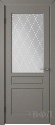 Межкомнатная дверь эмаль VFD Стокгольм, остеклённая, темно-серый