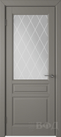 Межкомнатная дверь эмаль VFD Стокгольм, остеклённая, темно-серый