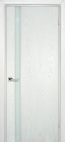 Межкомнатная дверь шпон Текона Страто 01, остекленная, ясень айсберг