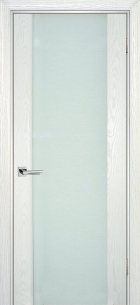 Межкомнатная дверь шпон Текона Страто 02, остекленная, ясень айсберг