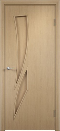 Межкомнатная дверь ламинированная 8Г Стрелиция, глухая, беленый дуб