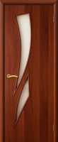 Межкомнатная дверь ламинированная Стрелиция, остеклённая, итальянский орех