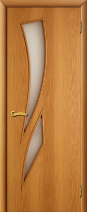 Межкомнатная дверь ламинированная 8С Стрелиция, остеклённая, миланский орех