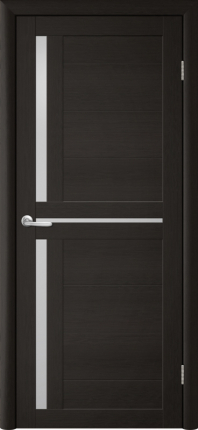 Межкомнатная дверь Т-5 остеклённая лиственница тёмная мателюкс