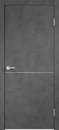 Межкомнатная дверь TECHNO M1, глухая, муар темно-серый