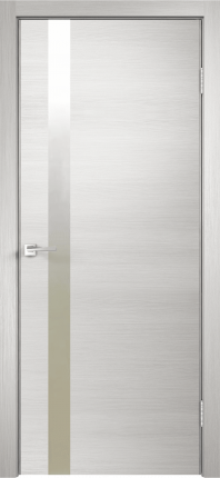 Межкомнатная дверь TECHNO Z1, остеклённая, дуб белый поперечный