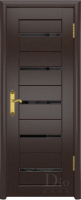 Межкомнатная дверь шпонированная DioDoor Техно-1, остеклённая, венге