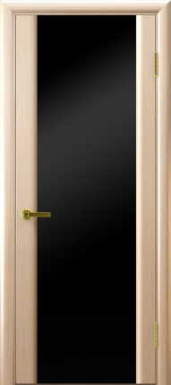 Межкомнатная дверь шпон Luxor Техно 3,black, остеклённая, беленый дуб
