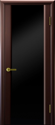 Межкомнатная дверь шпон Luxor Техно 3, black, остеклённая, венге