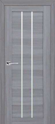 Межкомнатная дверь экошпон Мариам Техно 602, остеклённая, светло-серый
