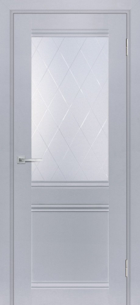 Межкомнатная дверь экошпон Мариам Техно 702, остекленная, муссон