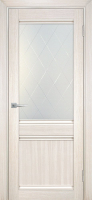 Межкомнатная дверь экошпон Мариам Техно 702, остекленная, сандал бежевый