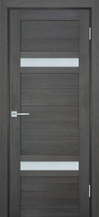 Межкомнатная дверь экошпон Мариам Техно 705, остекленная, грей