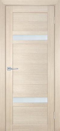Межкомнатная дверь экошпон Мариам Техно 705, остекленная, капучино