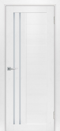 Межкомнатная дверь экошпон Мариам Техно 738, остекленная, белоснежный