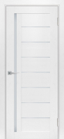 Межкомнатная дверь экошпон Мариам Техно 741, остекленная, белоснежный