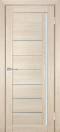 Межкомнатная дверь экошпон Мариам Техно 741, остекленная, капучино
