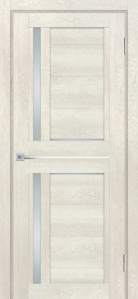 Межкомнатная дверь экошпон Мариам Техно 804, остекленная, бьянко