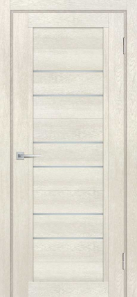 Межкомнатная дверь экошпон Мариам Техно 806, остекленная, бьянко