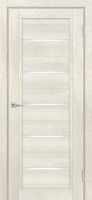 Межкомнатная дверь экошпон Мариам Техно 809, остекленная, бьянко