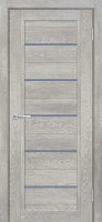 Межкомнатная дверь экошпон Мариам Техно 809, остекленная, чиаро гриджио